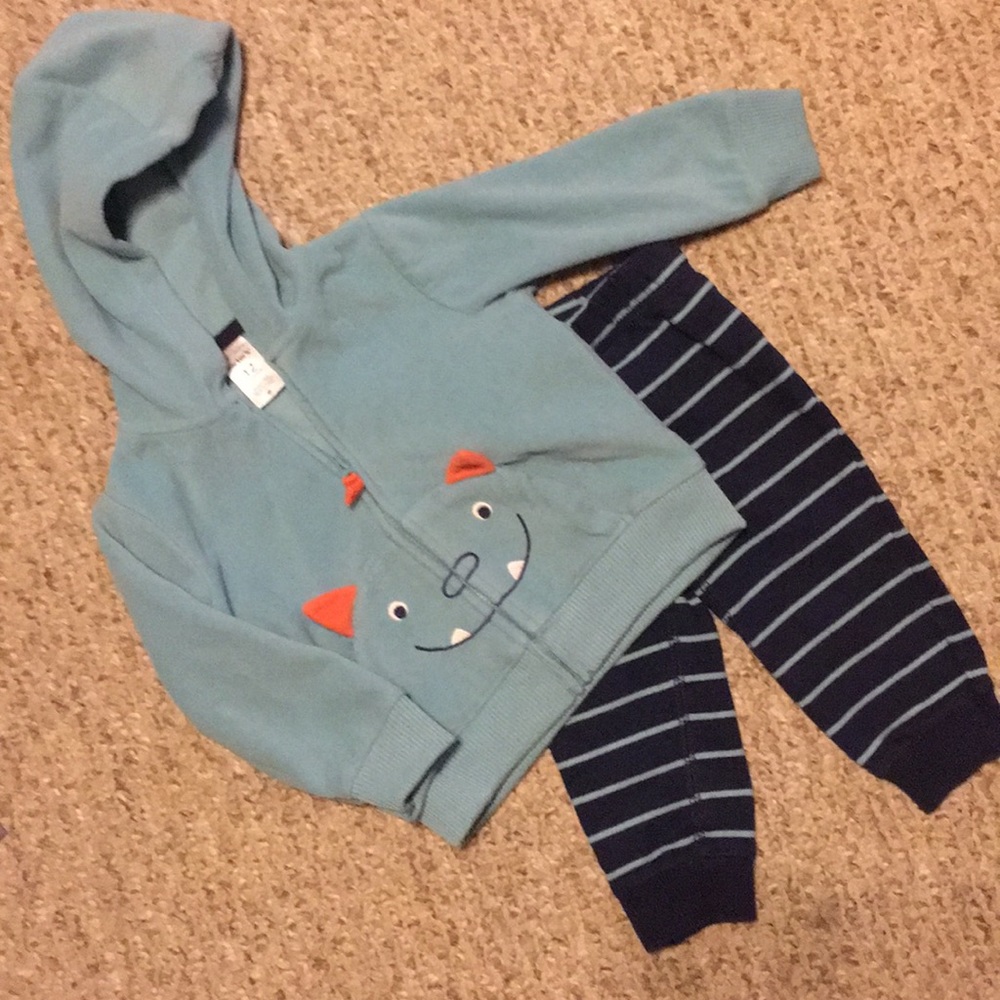 Carters jacket pants set 12m